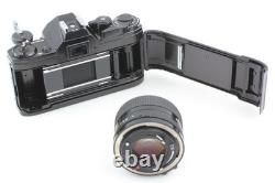 HOOD Near MINT Canon AE-1 35mm SLR Film Camera Black 50mm F1.4 Lens JAPAN