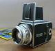 Hasselblad 500C with 80mm F2.8 Planar lens and 120 RF back. LN Condition