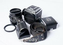 Hasselblad 500 C Film Camera Bundle Zeiss lens 80mm Waist & 45 deg finder more