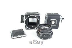 Hasselblad 500 C/M Chrome Kit with 80mm f/2.8 Planar Lens + A12 Chrome Back #E8295