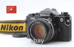 Honeycomb Top MINT Nikon FE2 Black 35mm Film Camera 50mm f1.4 Lens From JAPAN