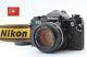 Honeycomb Top MINT Nikon FE2 Black 35mm Film Camera 50mm f1.4 Lens From JAPAN