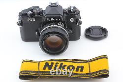 Honeycomb Top MINT Nikon FE2 Black 35mm Film Camera 50mm f1.4 Lens From JAPAN