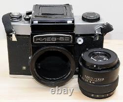 KIEV-6C Camera VEGA-12B 2.8/90 2,8 Lens TTL Prism Waist Case Macro Ring AS IS