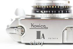Konica IIIa Camera Vintage Rangefinder 35MM Film 50MM f/1.8 Lens Japan READ