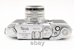 Late? MINT? Nicca 3-F Rangefinder Film Camera Nikkor H. C 50mm F/2 Lens JAPAN