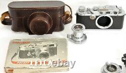 Leica III 35mm Rangefinder Camera + Industar-22 13.5 F=5cm Lens + LEICA Book