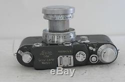 Leica III-C Grey K Rangefinder 35mm Film Camera with Summitar 50 F2 Lens, Cap