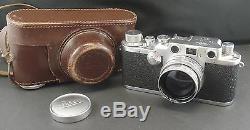 Leica IIIc Film Camera f=5cm 12 Lens + Case + Manual