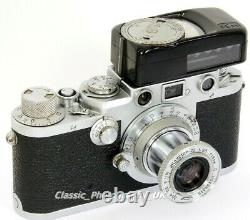 Leica IIIf / 3F Black Dial Camera + Industar-22 13.5 F=5cm Lens + LC 60 Meter