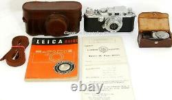 Leica IIIf / 3F Black Dial Camera + Industar-22 13.5 F=5cm Lens + LC 60 Meter