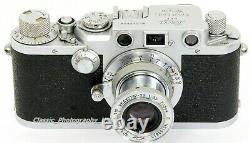 Leica IIIf / 3F Black Dial Camera + Industar-22 13.5 F=5cm Lens + LC 60 Meter