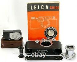 Leica IIIf / 3F Black Dial Camera + Industar-22 13.5 F=5cm Lens + LC 60 Meter