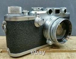 Leica IIIf 3f WORKING 1950/51 35mm Camera & 1942 WW2 Summitar 12 Lens & Case