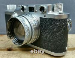 Leica IIIf 3f WORKING 1950/51 35mm Camera & 1942 WW2 Summitar 12 Lens & Case