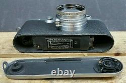 Leica IIIf 3f WORKING 1950/51 35mm Camera & 1942 WW2 Summitar 12 Lens & Case