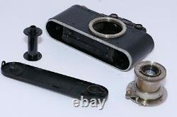 Leica II Black Paint 35mm rangefinder camera and 50mm f/3.5 Elmar lens. CLA'D