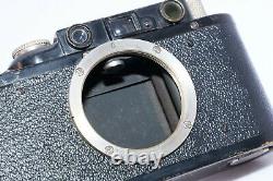 Leica II Black Paint 35mm rangefinder camera and 50mm f/3.5 Elmar lens. CLA'D