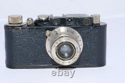 Leica II Black Paint 35mm rangefinder camera and 50mm f/3.5 Elmar lens. CLA'D