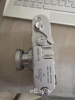 Leica M3 35mm Rangefinder, Elmar 50/3.5 lens, and case