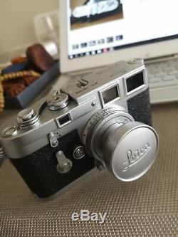 Leica M3 35mm Rangefinder, Elmar 50/3.5 lens, and case