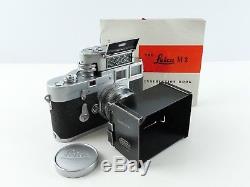 Leica M3 Double Stroke 35mm Film Rangefinder Camera With 50mm F2 Summicron Lens