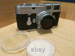 Leica M3 & Elmar 50mmf/2.8 collapsible lens, #977389, SS-mint-free shipping