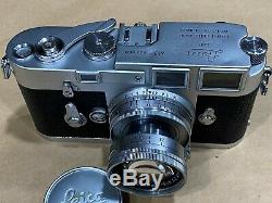 Leica M3 Rangefinder Camera with 50mm f/2 Summicron Collapsible Lens -Works Great