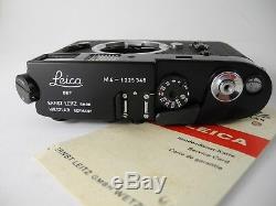 Leica M4 Black Paint With Original Lens With Cards 1969 All Ex++ Perfect Tested