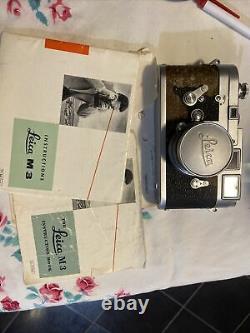 Leica M-3 with lens 5cm 12 MC meter 820 206 double stroke