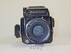 MAMIYA M645 CAMERA & SEKOR C 80mm f/2.8 LENS GRIP 210mm LENS CARRY CASE & EXTRAS