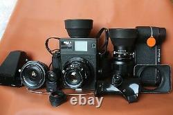 MAMIYA PRESS SUPER 23 Black, set with 3 lenses and accesories. Vintage