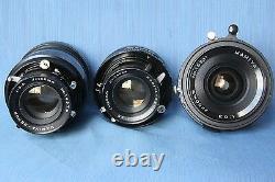 MAMIYA PRESS SUPER 23 Black, set with 3 lenses and accesories. Vintage