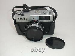 MINOLTA HI-MATIC 7SII 35MM FILM CAMERA WithROKKOR 40MM f11.7 LENS CASE & 2 FILTER