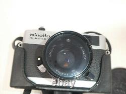 MINOLTA HI-MATIC 7SII 35MM FILM CAMERA WithROKKOR 40MM f11.7 LENS CASE & 2 FILTER