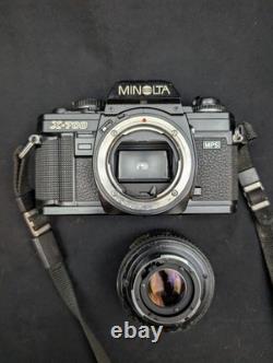 MINOLTA X-700 Silver Body 35mm Film Camera MD 50mm F/1.7 Lens JAPAN
