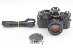 MINT+++ Canon AE-1 Black 35mm SLR Film Camera New FD 50mm F1.4 Lens From JAPAN