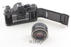 MINT+++ Canon AE-1 Black 35mm SLR Film Camera New FD 50mm F1.4 Lens From JAPAN