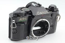 MINT Canon AE-1 Program Black 35mm Film Camera NFD 50mm f1.8 Lens From JAPAN