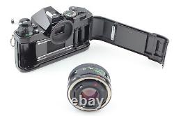 MINT Canon AE-1 Program Black 35mm Film Camera NFD 50mm f1.8 Lens From JAPAN