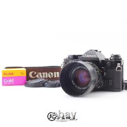 MINT Canon AE-1 Program black 35mm film Camera NEW FD 50mm f1.4 Lens FromJAPAN