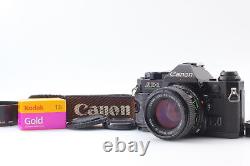 MINT Canon AE-1 Program black 35mm film Camera NEW FD 50mm f1.4 Lens FromJAPAN