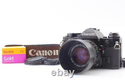 MINT Canon AE-1 Program black 35mm film Camera NEW FD 50mm f1.4 Lens FromJAPAN