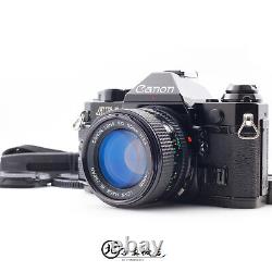 MINT Canon AE-1 Program black 35mm film Camera New FD 50mm f/1.4 Lens JAPAN