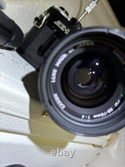 MINT? Canon AE-1 SLR Black Film Camera NEW FD 35-70mm F/4 Lens From JAPAN