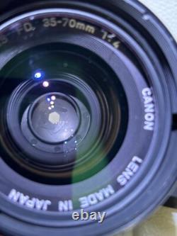 MINT? Canon AE-1 SLR Black Film Camera NEW FD 35-70mm F/4 Lens From JAPAN