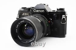 MINT? Canon AE-1 SLR Black Film Camera NEW FD 35-70mm F/4 Lens From JAPAN