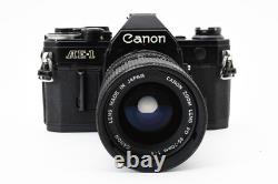 MINT? Canon AE-1 SLR Black Film Camera NEW FD 35-70mm F/4 Lens From JAPAN