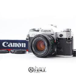 MINT Canon AE-1 Silver 35m Film Camera Body NEW FD 50mm f1.8 Lens From JAPAN