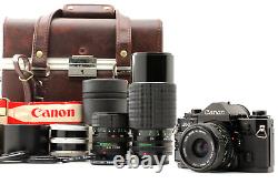 MINT? Canon A-1 A1 35mm SLR Film Camera NFD New FD 3Lens Set withCase From